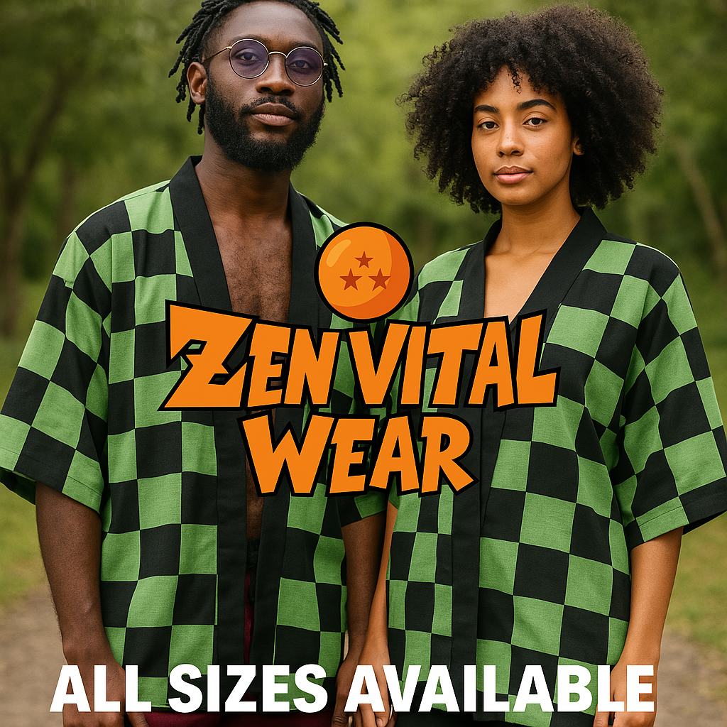 Linen Demon Slayer inspired Kimono  (All Sizes Available) 100%